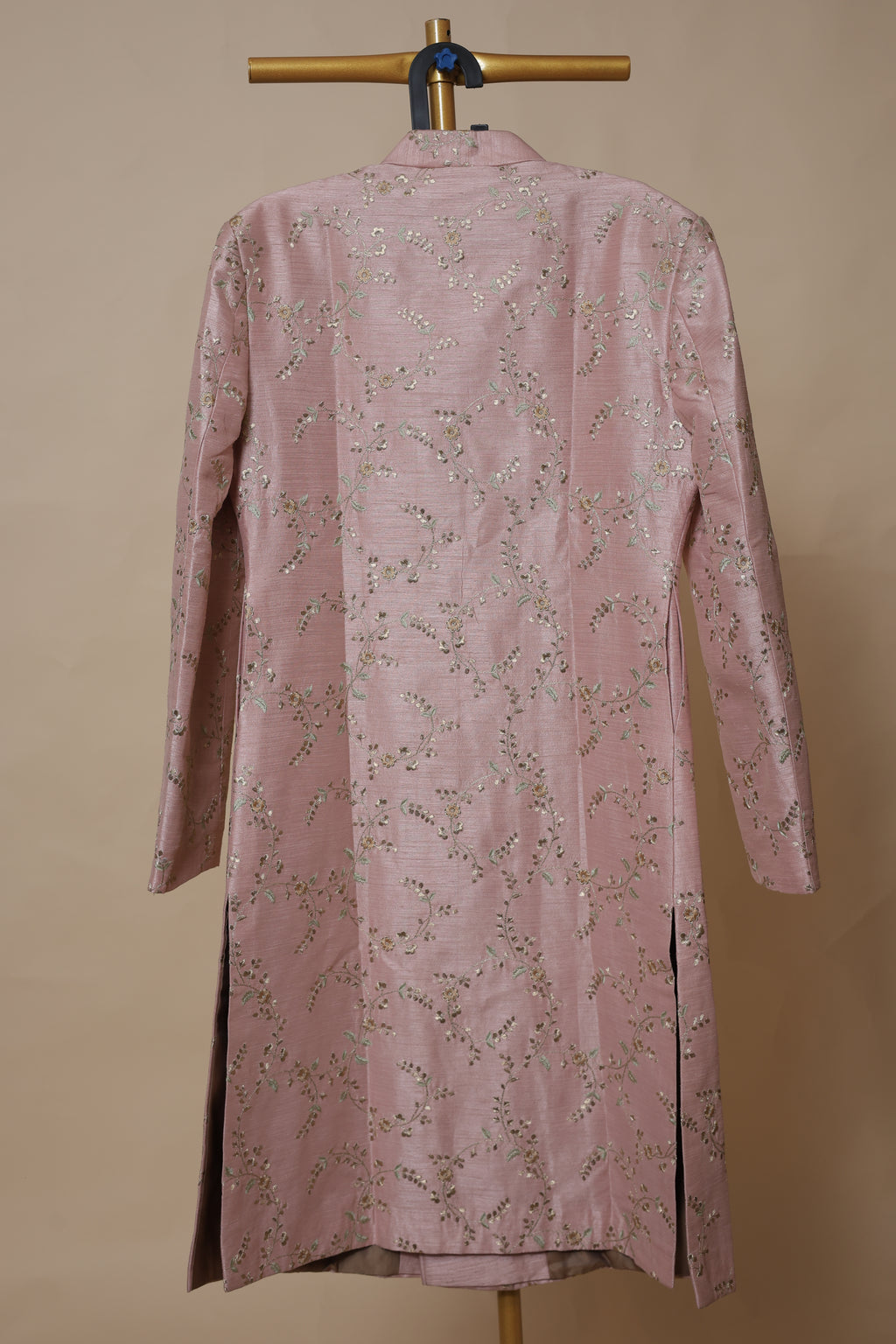 Men's Dusty Pink Floral Embroidered Sherwani