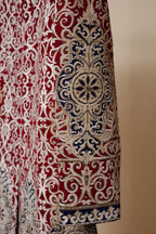 Men's Maroon and Navy Blue Embroidered Wedding Sherwani
