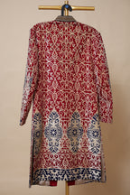 Men's Maroon and Navy Blue Embroidered Wedding Sherwani