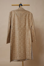 Men's Antique Gold Geometric Embroidered Sherwani