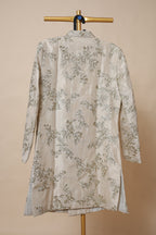 Men's Champagne Gold Floral Embroidered Wedding Sherwani