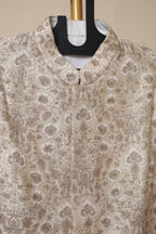Men's Blush Ivory Floral Embroidered Wedding Sherwani