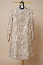 Men's Blush Ivory Floral Embroidered Wedding Sherwani