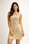 Golden Glam Sequin Dress