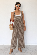 Dusky Check Relaxed Fit Jumpsuit