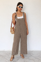 Dusky Check Relaxed Fit Jumpsuit