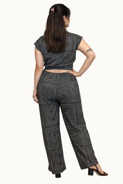 Aged Slate Geometric Mandala Co-ord Set