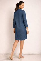 Indigo Charm Denim Shift Dress