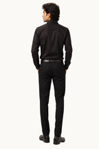 Classic Solid Black Long Sleeve Formal Shirt