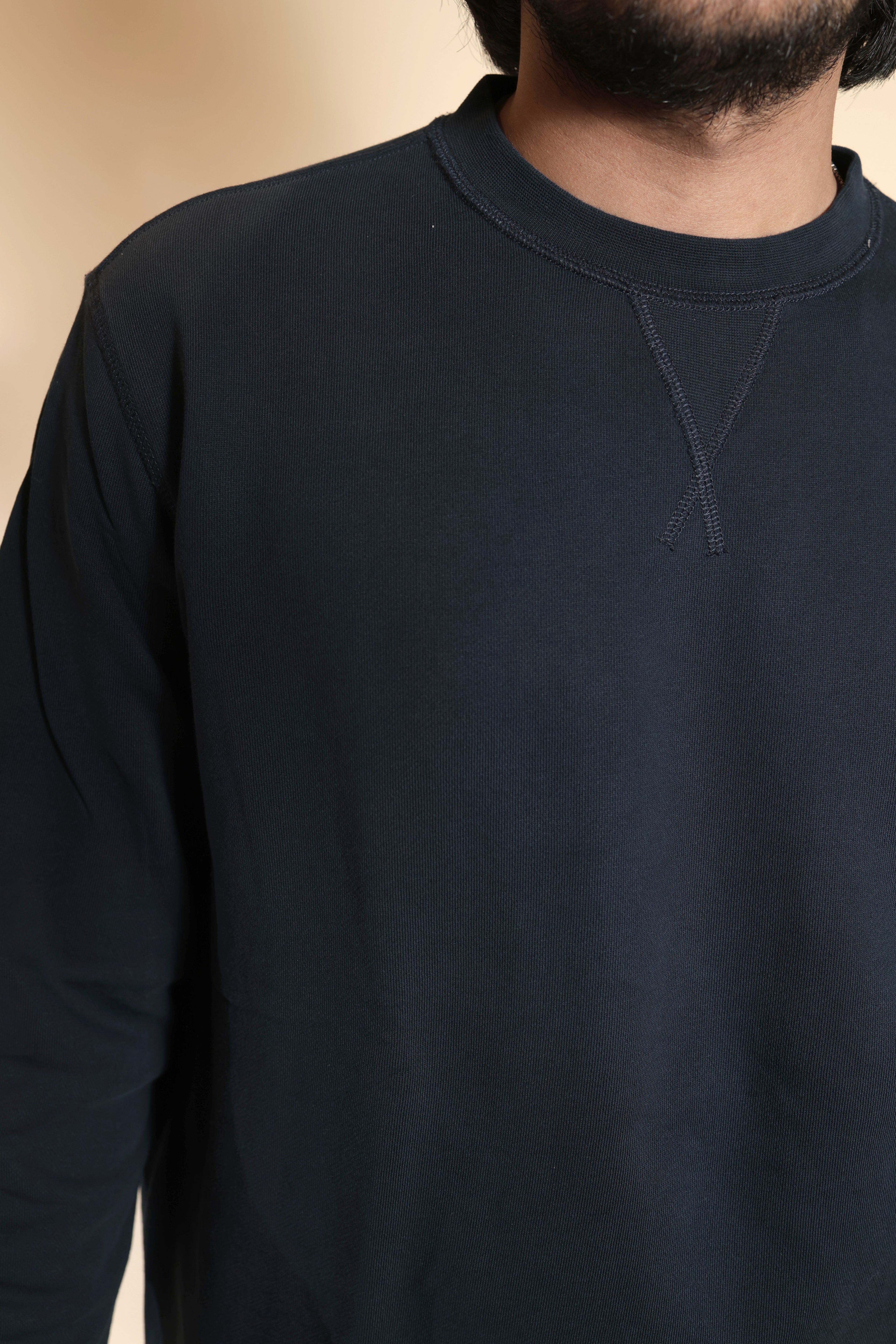 Cozy Solid Navy Blue Sweatshirt