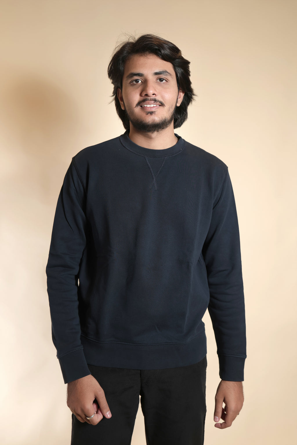Cozy Solid Navy Blue Sweatshirt