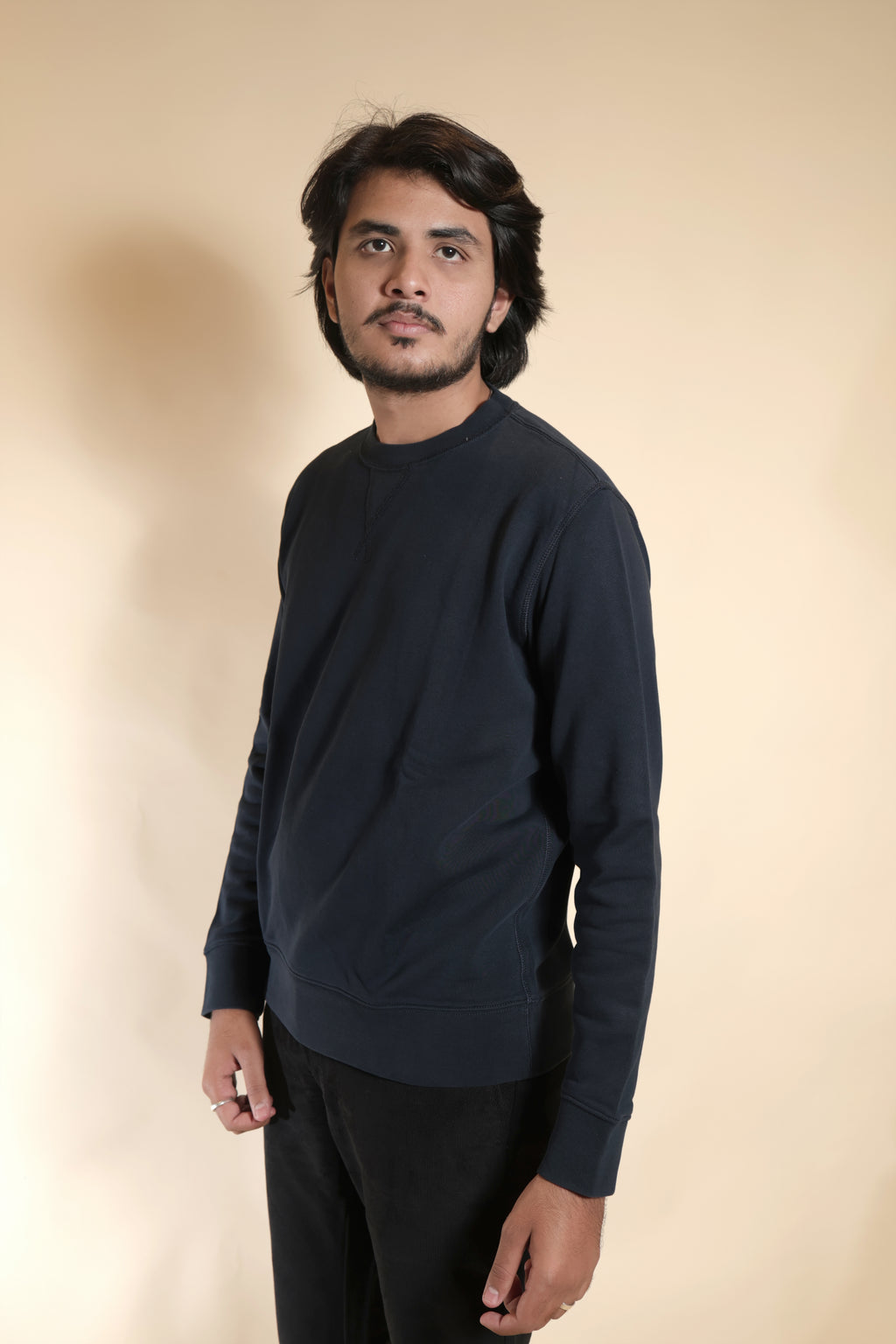 Cozy Solid Navy Blue Sweatshirt