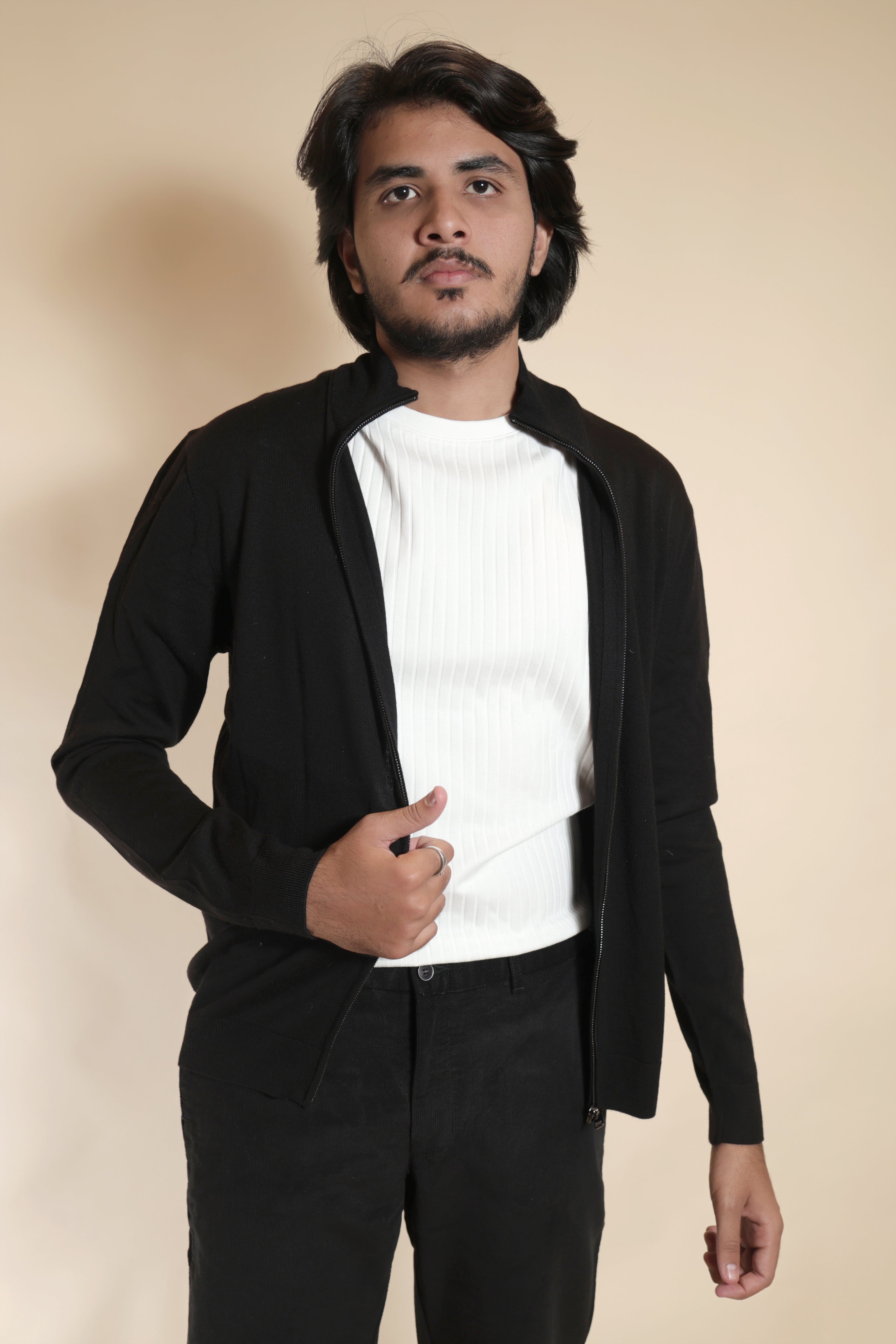 Classic Black Zip-Up Jacket