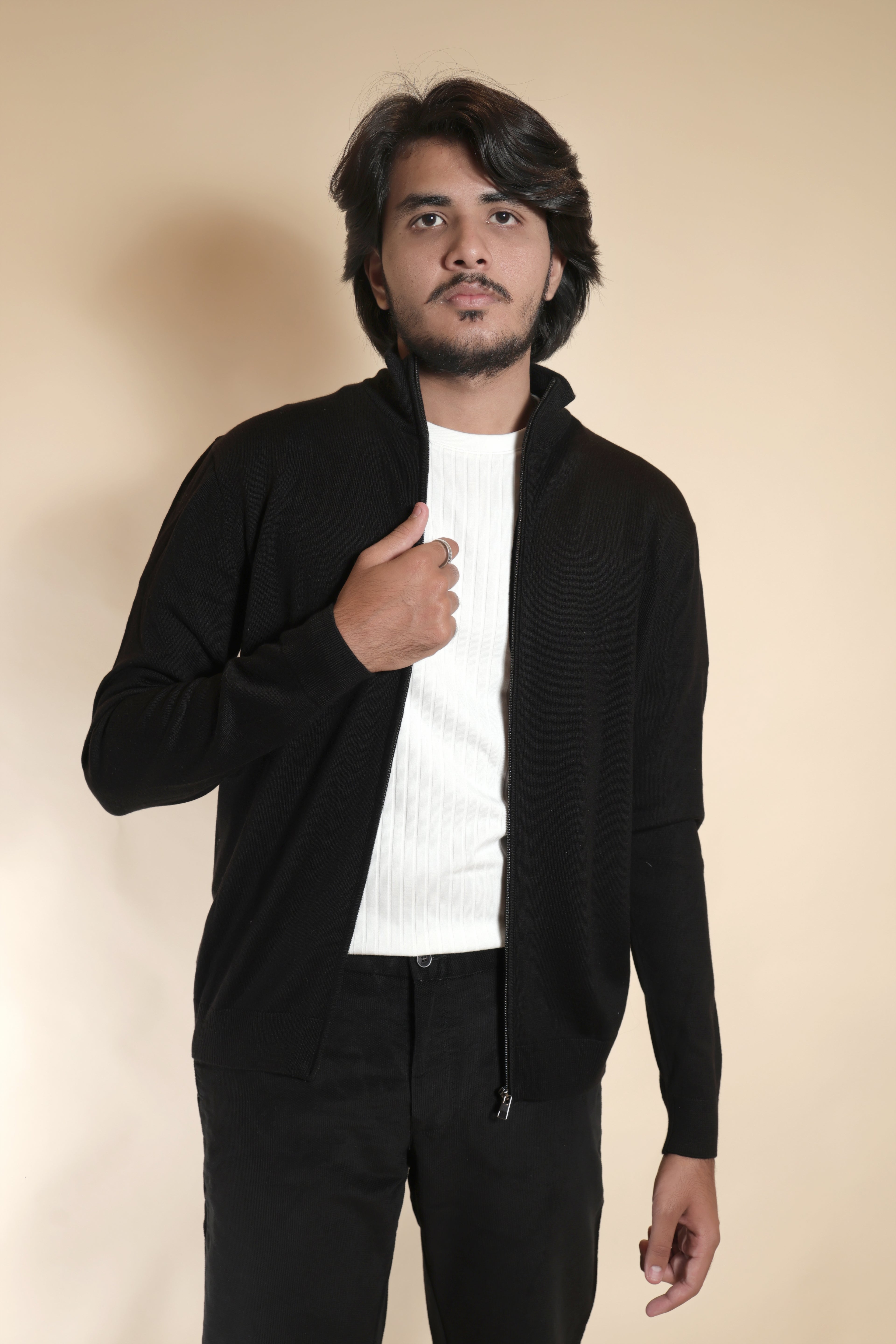 Classic Black Zip-Up Jacket