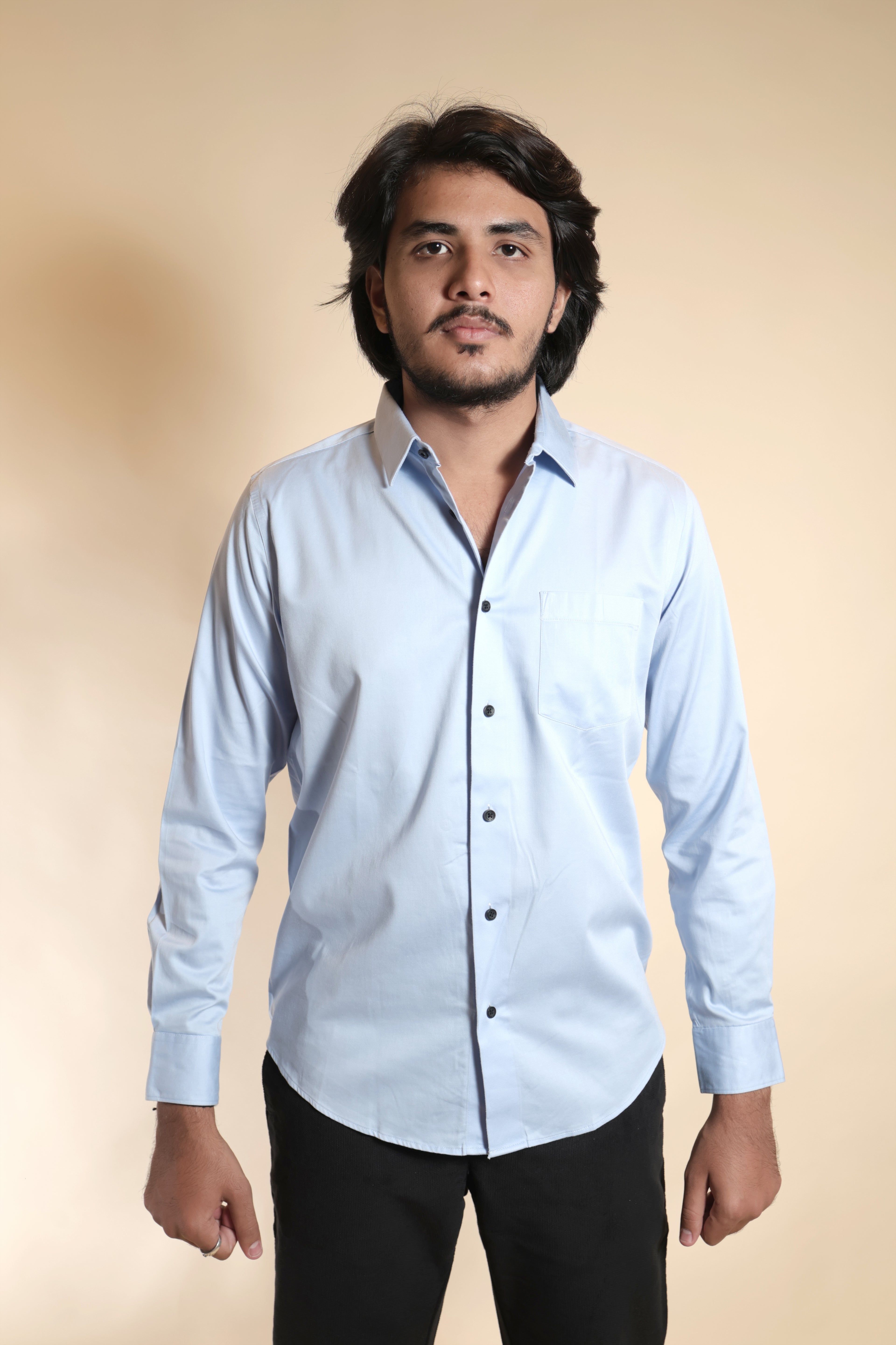 Essential Sky Blue Button-Down Shirt