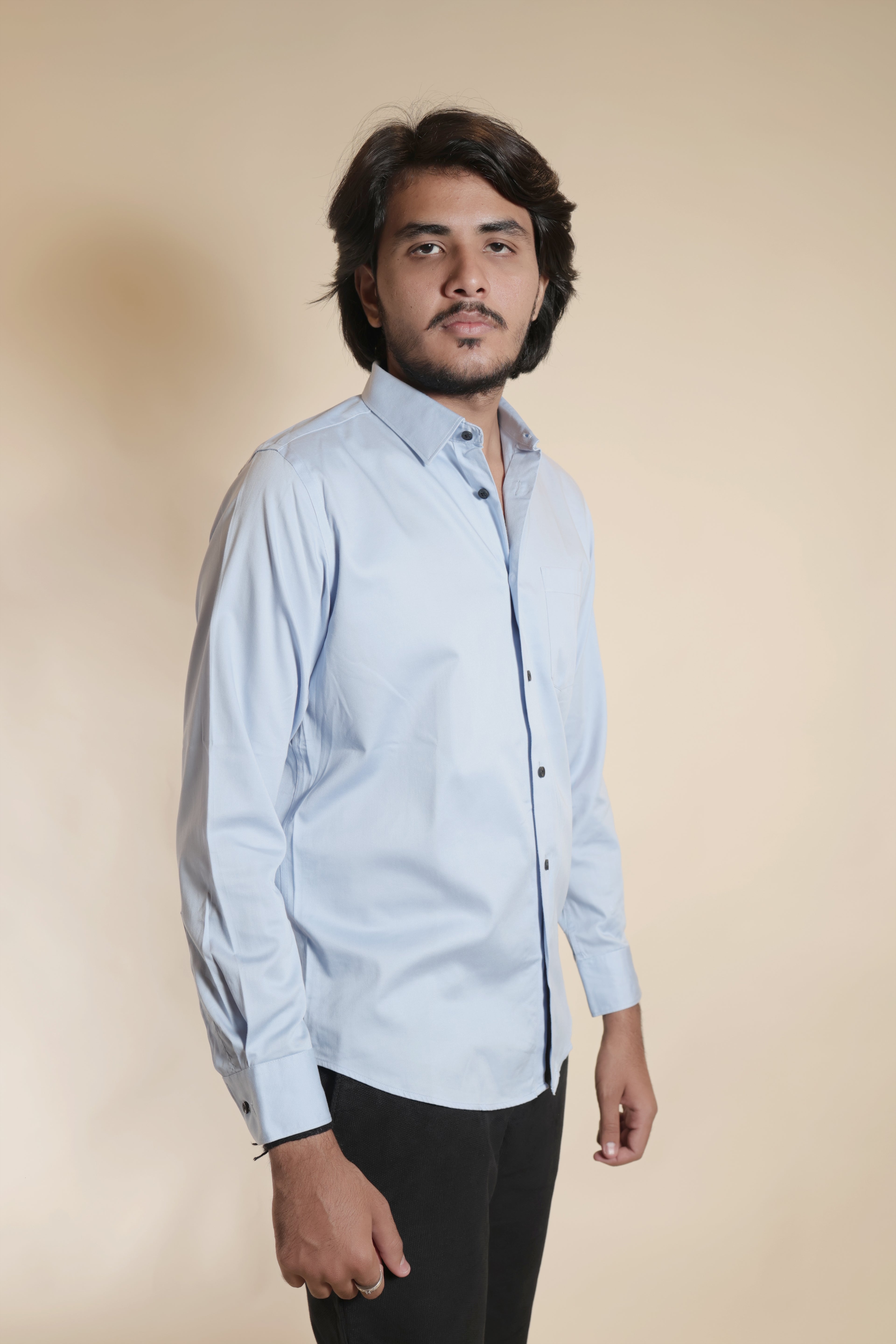 Essential Sky Blue Button-Down Shirt