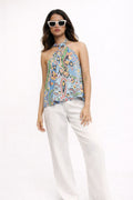 Paisley Print Halter Top