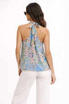 Paisley Print Halter Top