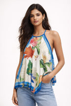 Azure Island Scarf Top