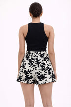Cow Print A-Line Mini Skirt