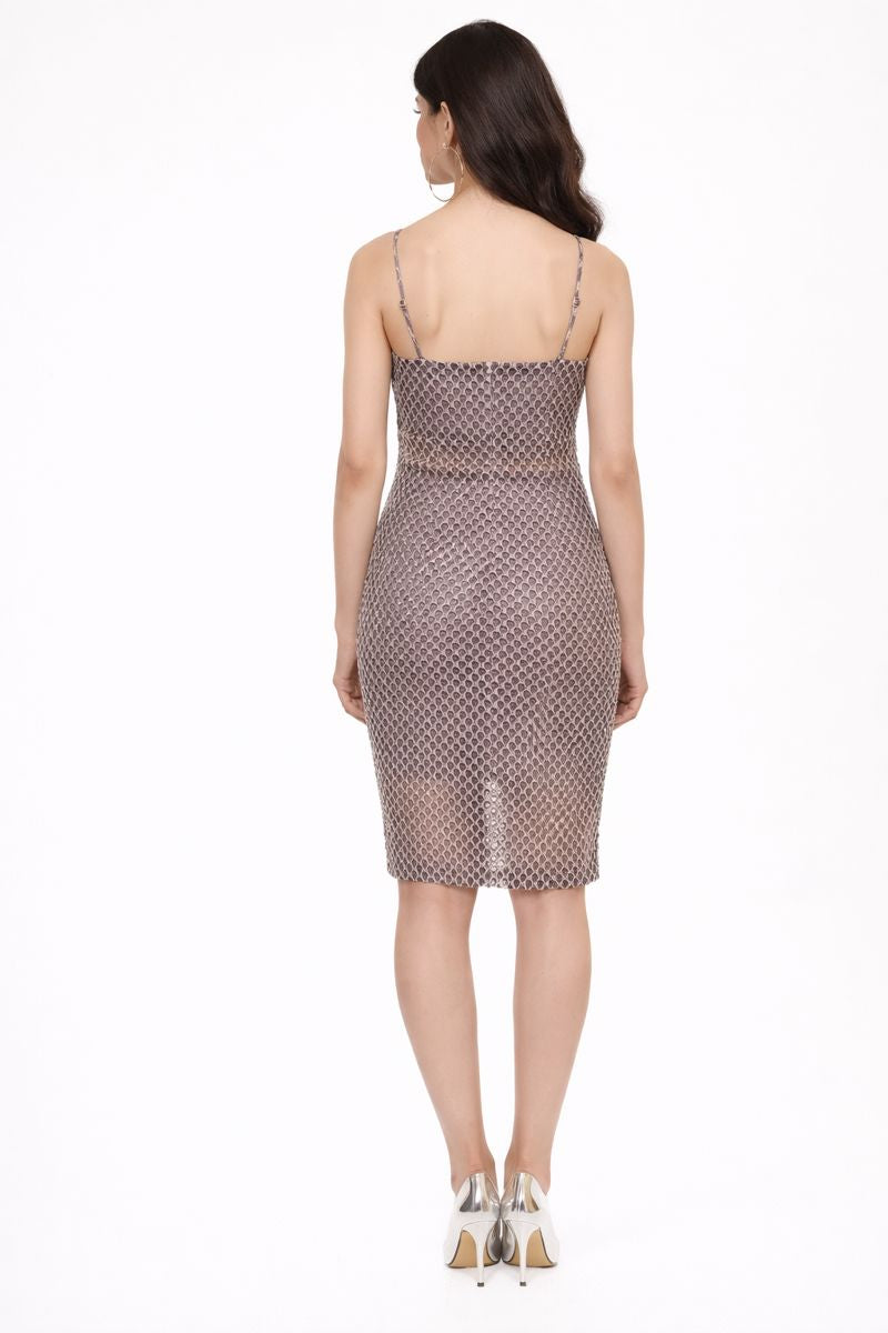 Net Bodycon Midi Dress