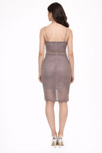Net Bodycon Midi Dress