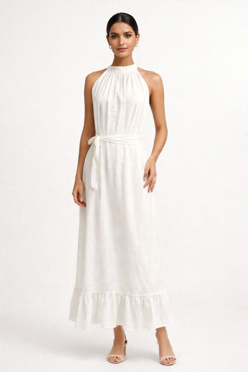 Celeste Halter-Neck Maxi Dress