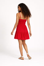 Red Cut-Out Mini Dress