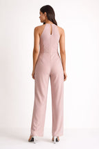 Blush Pink Halter Neck Jumpsuit