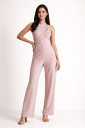 Blush Pink Halter Neck Jumpsuit