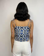 Blue Ikat Printed Camisole