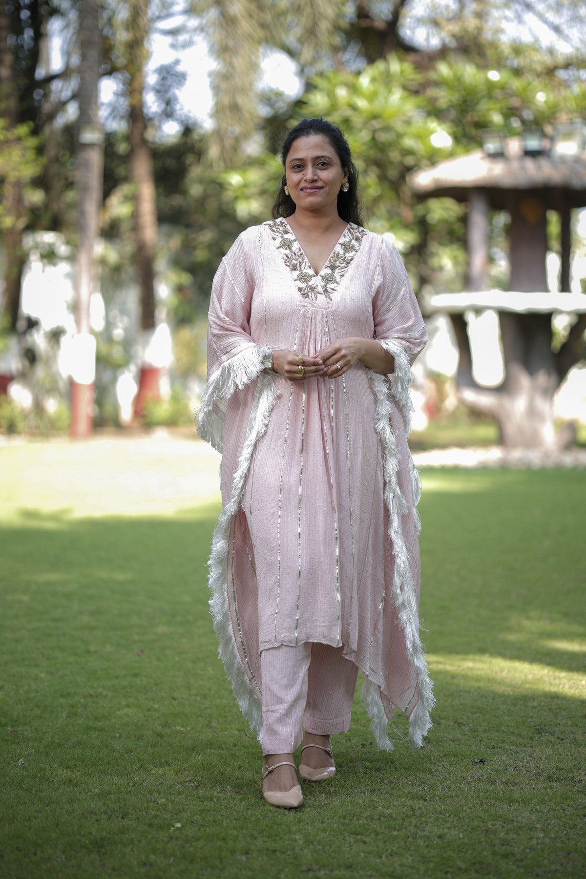 Graceful Pastel Festive Kaftan Outfit