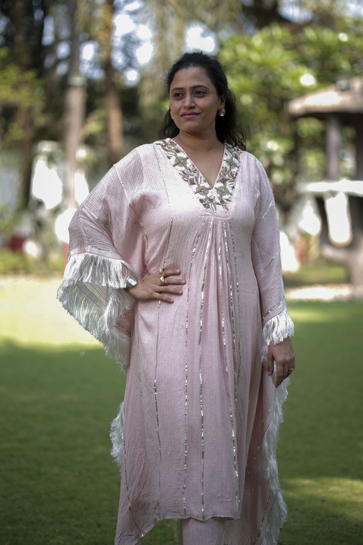 Graceful Pastel Festive Kaftan Outfit