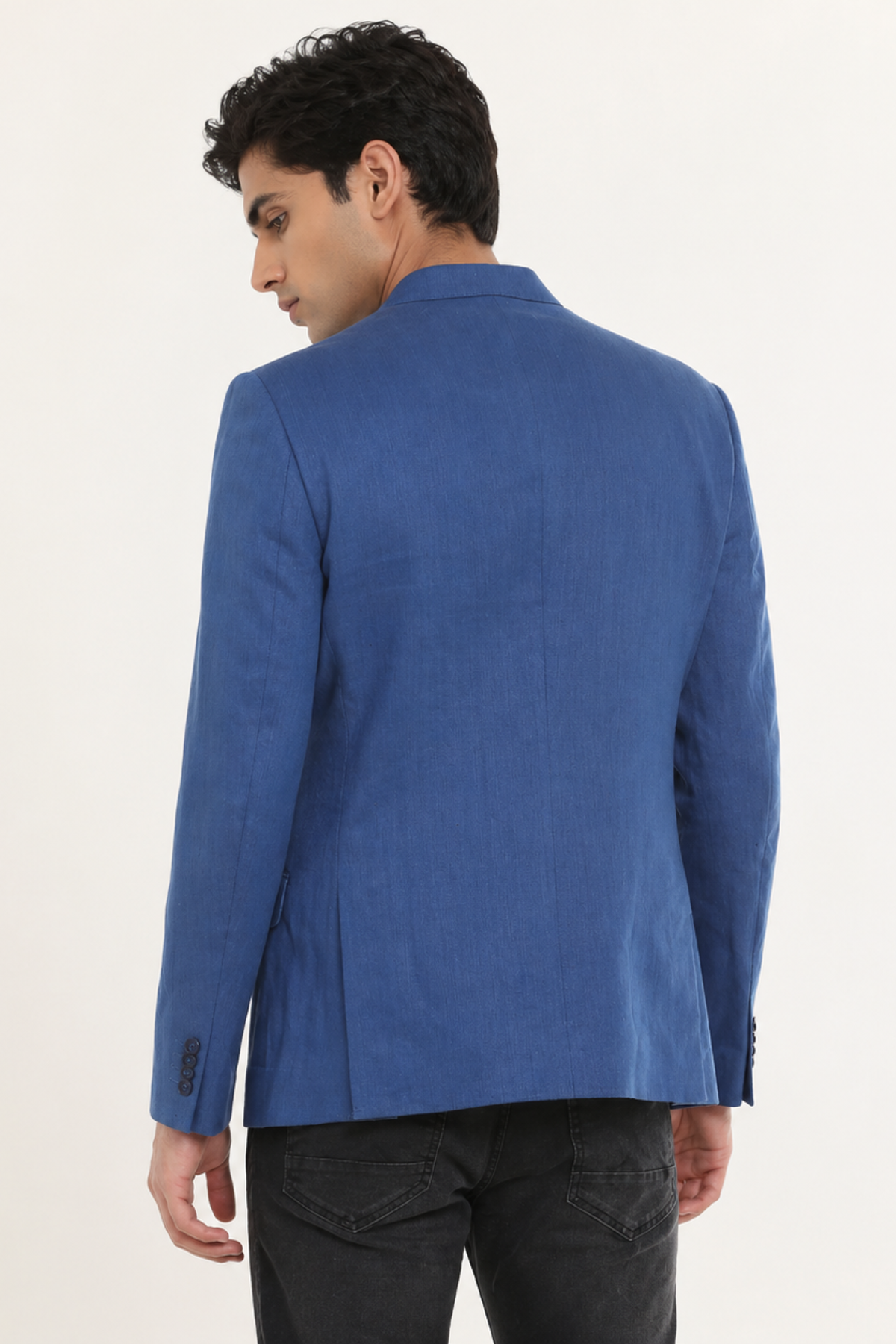 Men's Smart Casual Indigo Blue Blazer – Slim Fit
