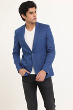 Men's Smart Casual Indigo Blue Blazer – Slim Fit