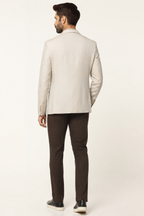 Men’s Premium Beige Linen-Blend Slim-Fit Blazer
