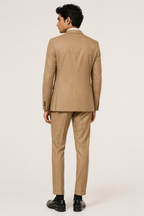 Men's Premium Tan Brown Slim-Fit Blazer