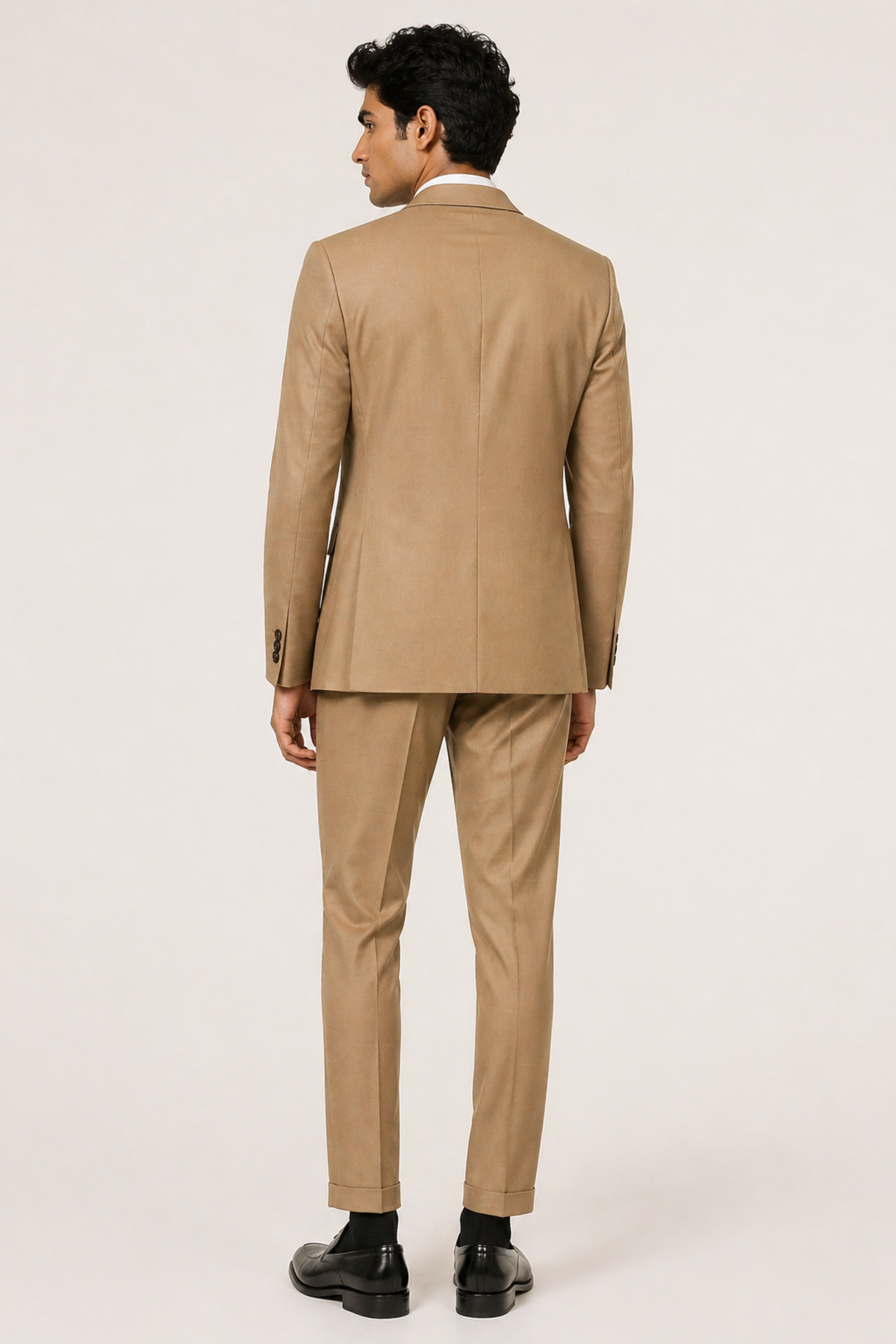 Men's Premium Tan Brown Slim-Fit Blazer