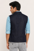 Trendy Dark Indigo Denim Nehru Jacket