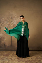 Elegant Emerald Kaftan-Top