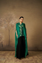 Elegant Emerald Kaftan-Top