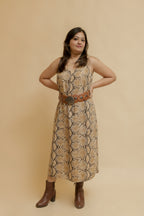 Snake Print Slip Dress