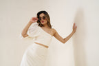 Ivory One-Shoulder Statement Co-Ord Set