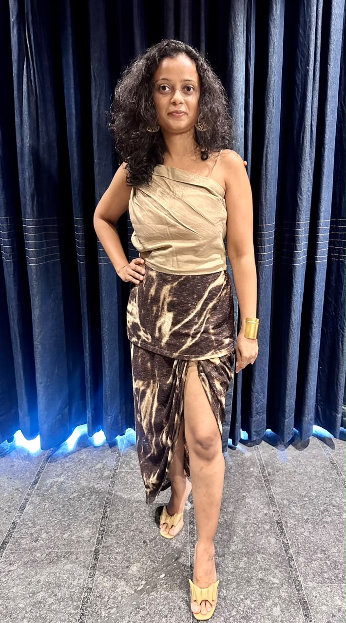 Desert Marble Draped Skirt