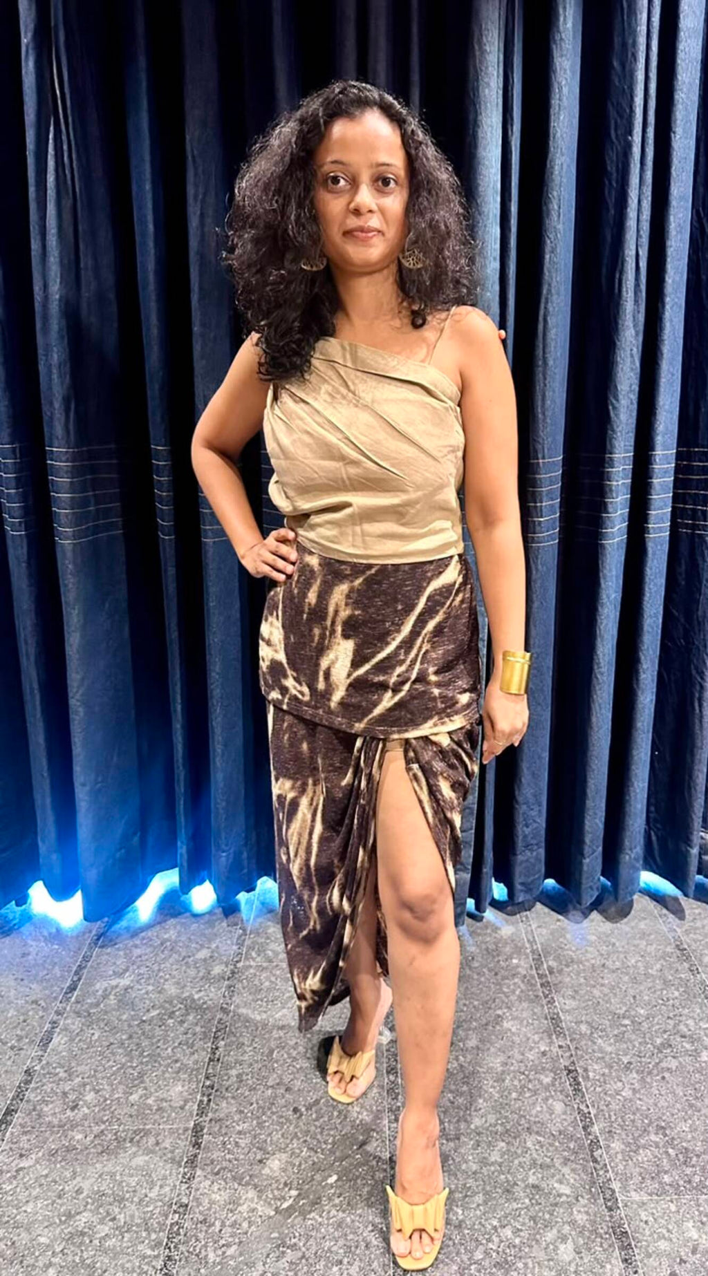 Desert Marble Draped Skirt