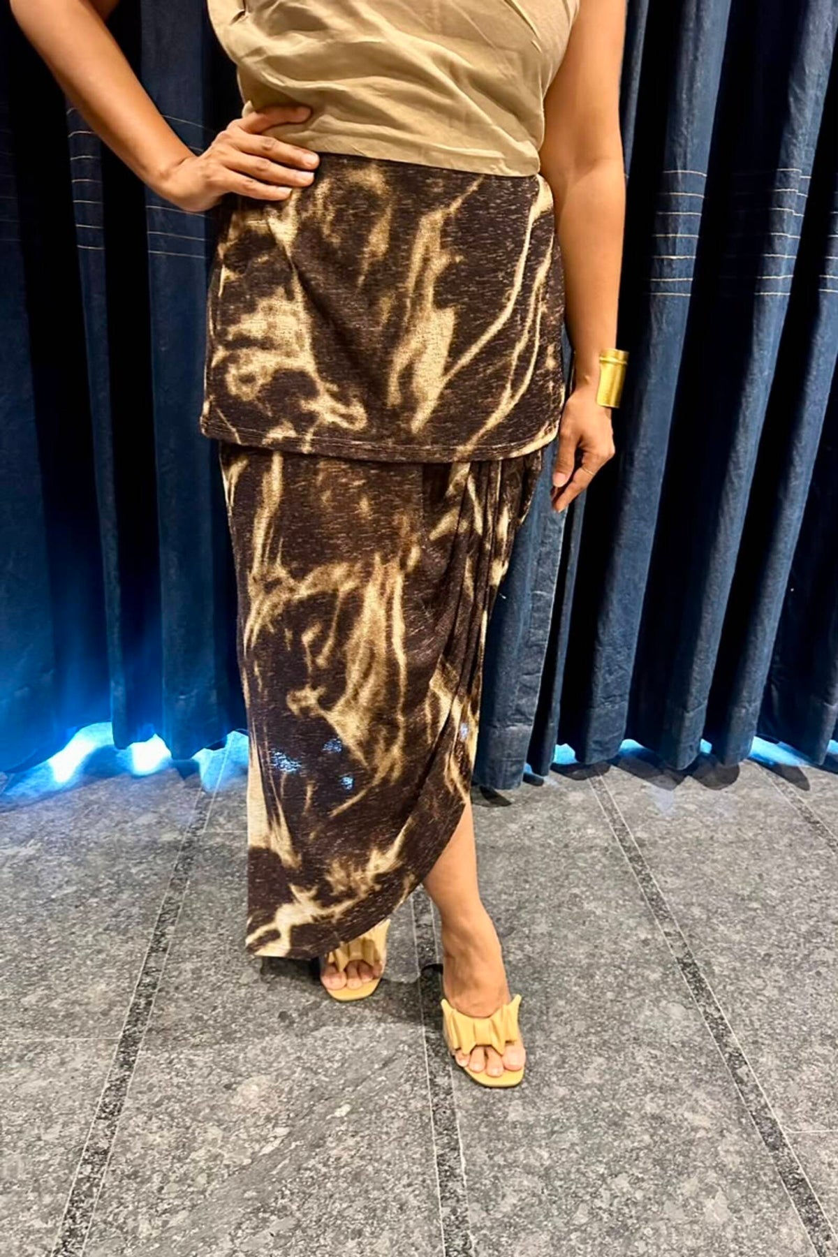 Desert Marble Draped Skirt