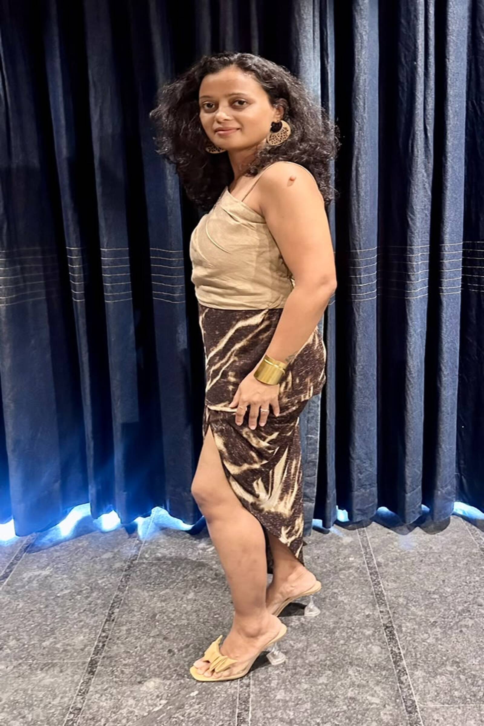 Desert Marble Draped Skirt
