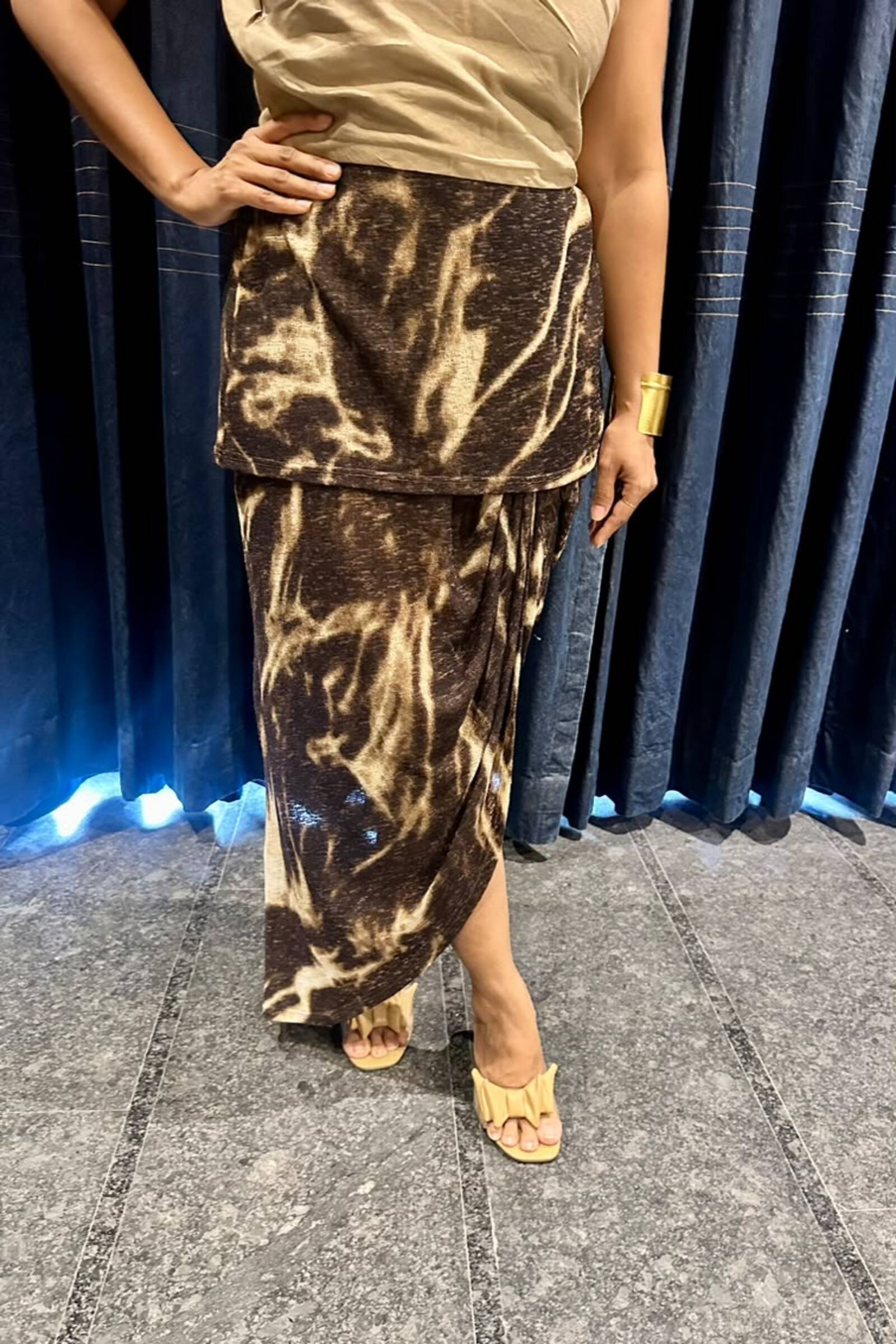 Desert Marble Draped Skirt