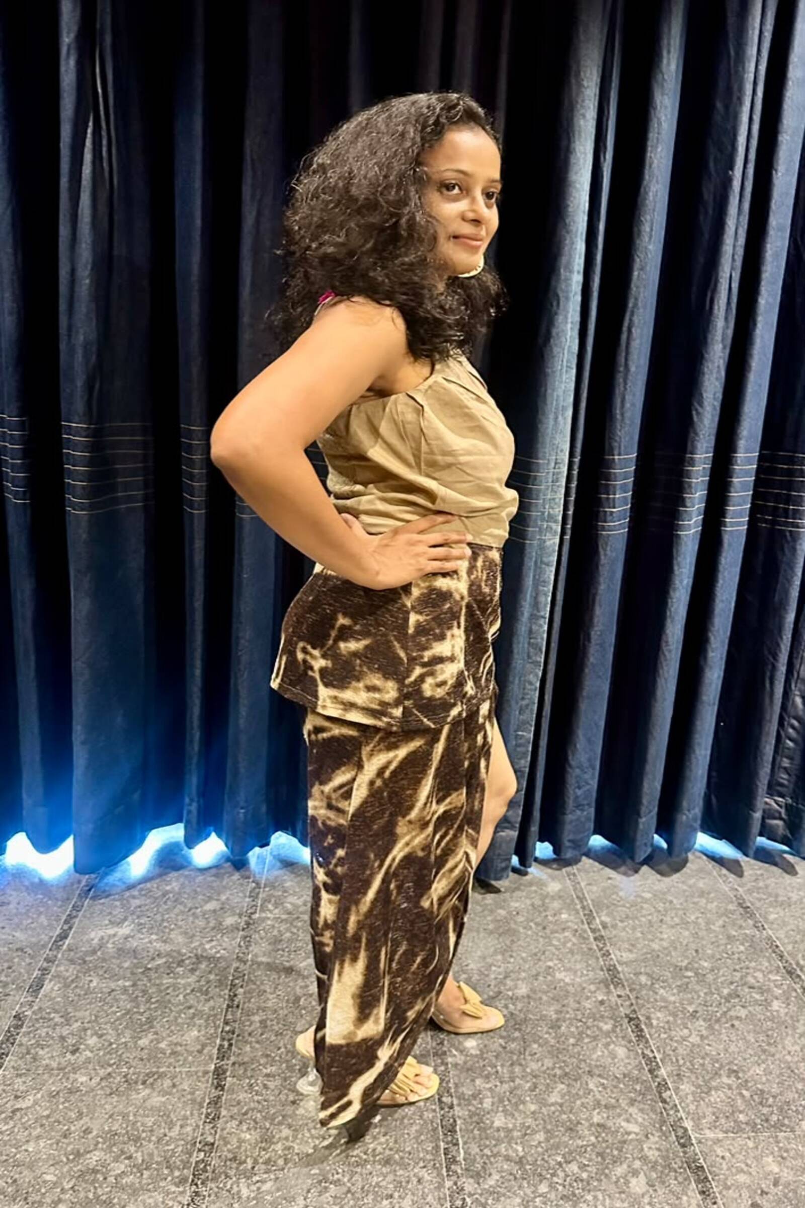 Desert Marble Draped Skirt