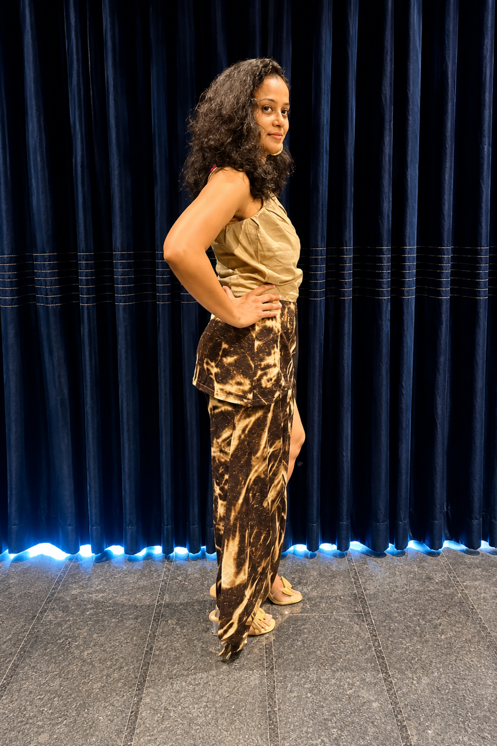 Desert Marble Draped Skirt